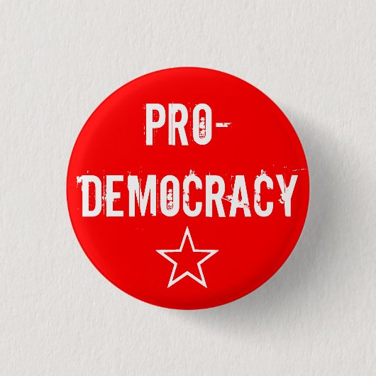 "Pro-Demokratie" Knopf Button (Vorderseite)
