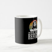 Pro Einwanderung Christlich liberaler Jesus war ei Kaffeetasse (VorderseiteRechts)