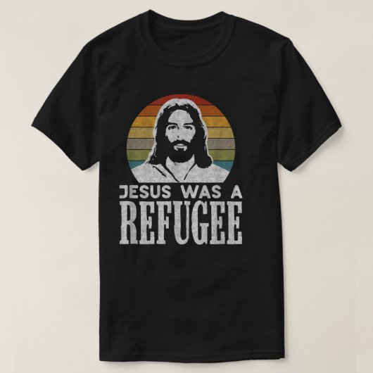 Pro Einwanderung Christlich liberaler Jesus war ei T-Shirt (Design vorne)