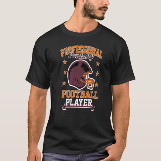 Pro Fantasy Football Player Retro Draft Party Kit T-Shirt (Vorderseite)