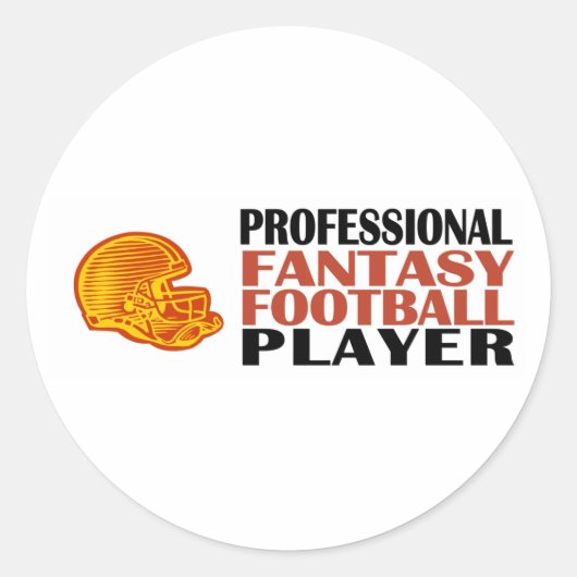 Pro Fantasy Football Player Runder Aufkleber (Vorderseite)