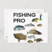 Pro Fischerei Postkarte (Vorne/Hinten)