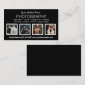 Pro Fotograf mit 4 benutzerdefinierten Beispiel-Fo Visitenkarte (Vorne/Hinten)