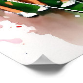 Pro Frau Golfer - Golf Art Print Poster (Ecke)