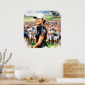 Pro Frau Golfer - Golf Art Print Poster (Küche)