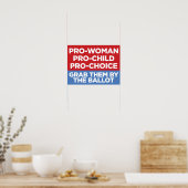 Pro-Frau Pro-Child Pro-Choice 16x12 Window Poster (Küche)