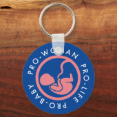 Pro-Frau, Pro-Life, Pro-Baby Schlüsselanhänger (Vorderseite)