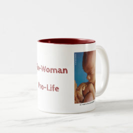 Pro-Frau Pro-Life Zweifarbige Tasse