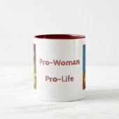 Pro-Frau Pro-Life Zweifarbige Tasse (Mittel)
