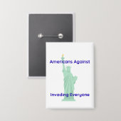 Pro-Friedens-Statue-of-Liberty Button (Vorderseite/Rückseite)