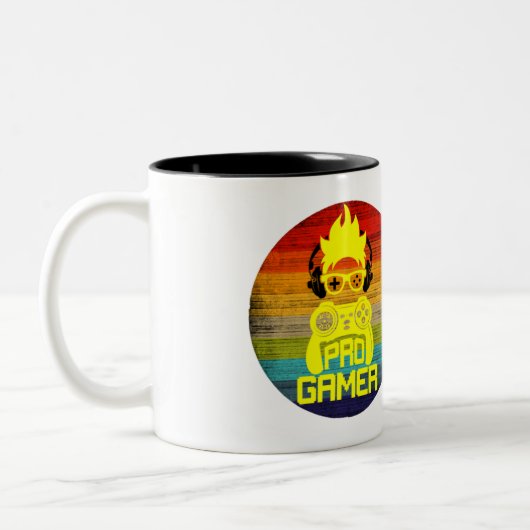PRO GAMER - GAMING-NERD ZWEIFARBIGE TASSE (Links)