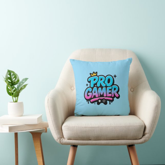 PRO GAMER Graffiti-Logo Kissen (Stuhl )