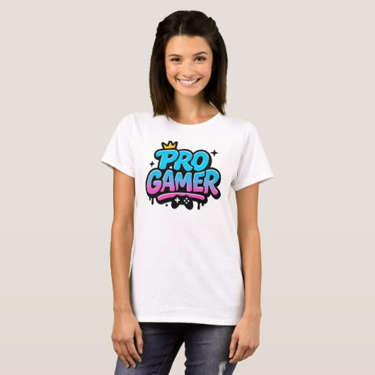 PRO GAMER Graffiti-Logo T-Shirt (Vorne ganz)