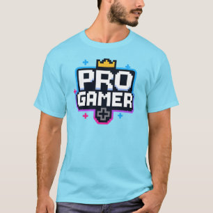 PRO GAMER — Pixel Art 8-Bit-Badg T-Shirt