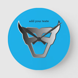 Pro Gamer Silver Emblem Runde Wanduhr