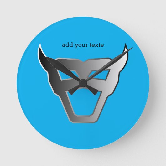 Pro Gamer Silver Emblem Runde Wanduhr (Vorderseite)