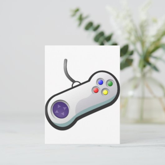 Pro Gamer, Video Game Controller Postkarte (Stehend Vorderseite)
