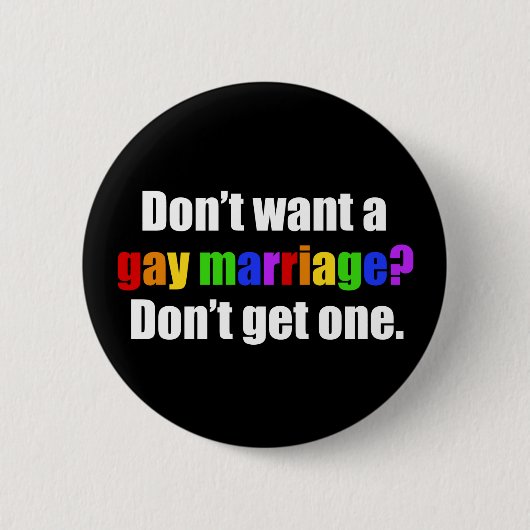 Pro Gay Ehe Button (Vorderseite)