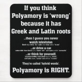 Pro-Gebildetes Polyamory Mousepad - Schwarzes (Vorne)