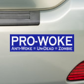 Pro-Geweckt / Anti-Geweckt = Un-Dead = Zombie Autoaufkleber (Auf Auto)