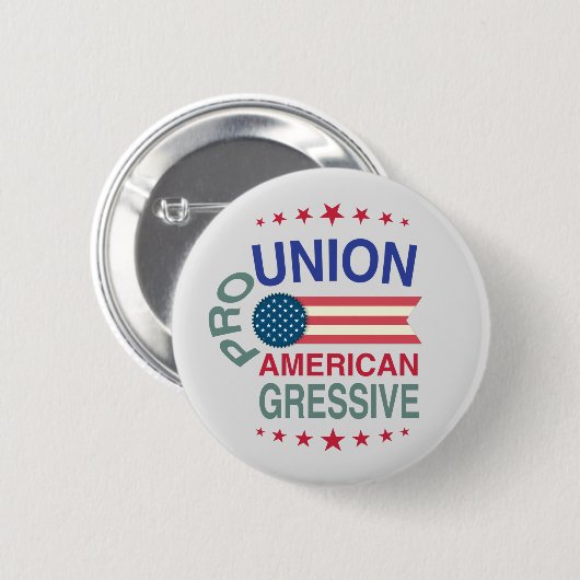 Pro Gewerkschaft, Amerika und Drucktaste Button (Vorne & Hinten)