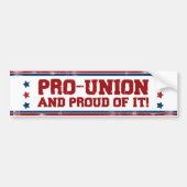 Pro-Gewerkschaft und Stolz der Gewerkschaften Arbe Autoaufkleber (Vorne)