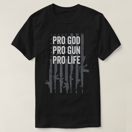 Pro God Pro Gun Pro Life - Christliche Waffen Love T-Shirt (Design vorne)