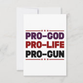 Pro god pro life dankeskarte (Vorderseite)