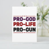 Pro god pro life dankeskarte (Stehend Vorderseite)
