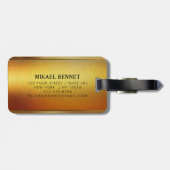 PRO Gold Brushed Metallic Gepäckmarke Gepäckanhänger (Rückseite horizontal)