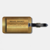 PRO Gold Brushed Metallic Gepäckmarke Gepäckanhänger (Rückseite horizontal)