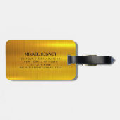 PRO Gold Brushed Metallic Gepäckmarke Gepäckanhänger (Rückseite horizontal)