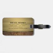 PRO Gold Brushed Metallic Gepäckmarke Gepäckanhänger (Rückseite horizontal)