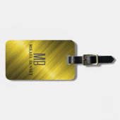 PRO Gold Brushed Metallic Gepäckmarke Gepäckanhänger (Vorderseite horizontal)