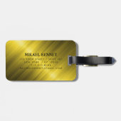 PRO Gold Brushed Metallic Gepäckmarke Gepäckanhänger (Rückseite horizontal)