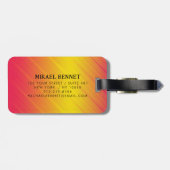 PRO Gold Brushed Metallic Gepäckmarke Gepäckanhänger (Rückseite horizontal)