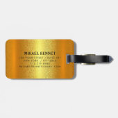PRO Gold Brushed Metallic Gepäckmarke Gepäckanhänger (Rückseite horizontal)