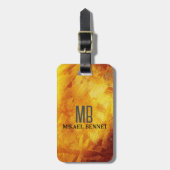 PRO Gold Brushed Metallic Gepäckmarke Gepäckanhänger (Vorderseite vertikal)