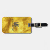 PRO Gold Brushed Metallic Gepäckmarke Gepäckanhänger (Vorderseite horizontal)