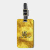 PRO Gold Brushed Metallic Gepäckmarke Gepäckanhänger (Vorderseite vertikal)