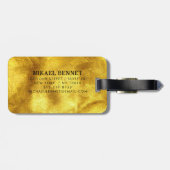 PRO Gold Brushed Metallic Gepäckmarke Gepäckanhänger (Rückseite horizontal)