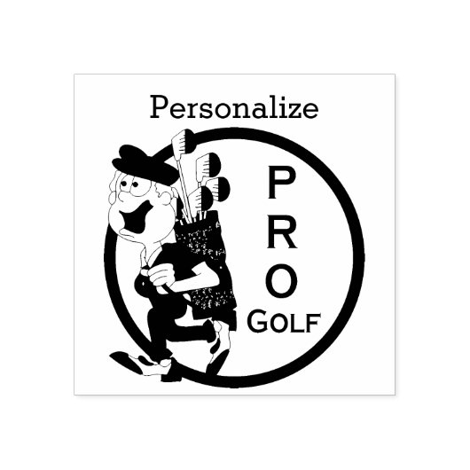 Pro Golfer Gummistempel (Prägung)