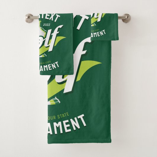 Pro Golfer NAME Golf Trophy Tournament Golfing Badhandtuch Set (Insitu)