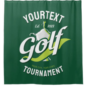 Pro Golfer NAME Golf Trophy Turnier Golfspielen Duschvorhang