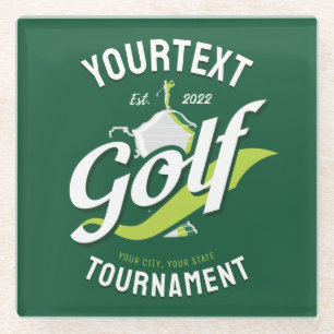 Pro Golfer NAME Golf Trophy Turnier Golfspielen Glasuntersetzer