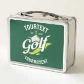 Pro Golfer NAME Golf Trophy Turnier Golfspielen Metall Brotdose (Rückseite)
