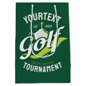 Pro Golfer NAME Golf Trophy Turnier Golfspielen Mittlere Geschenktüte (Rückseite)