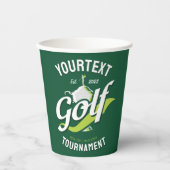Pro Golfer NAME Golf Trophy Turnier Golfspielen Pappbecher (Vorderseite)