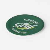 Pro Golfer NAME Golf Trophy Turnier Golfspielen Pappteller (Schrägansicht)