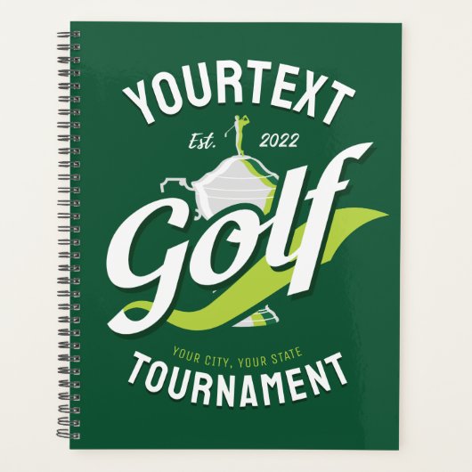 Pro Golfer NAME Golf Trophy Turnier Golfspielen Planer (Vorderseite)